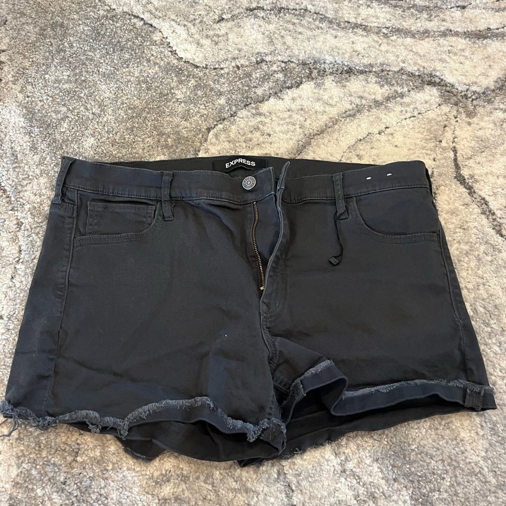 Express Women's Dark Gray Denim Jean Shorts